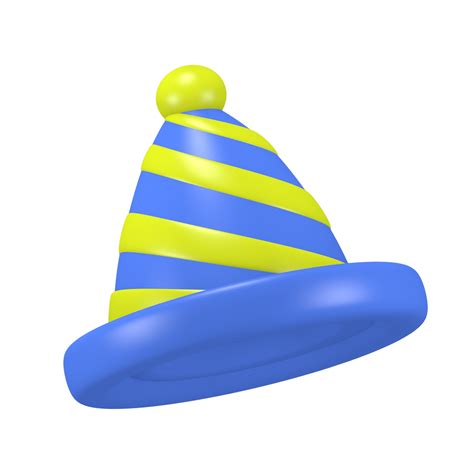 3d rendering cute new year party icon Party Hat 13520664 PNG