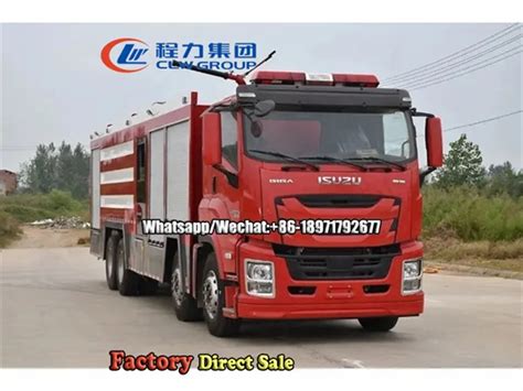 Isuzu Giga Fire Engine X Water Foam Dry Powder Combined Fire Fighting