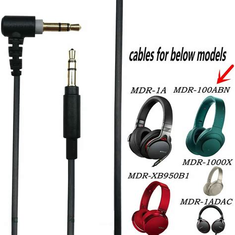 Cable De Audio De Repuesto Para Auriculares Sony Mdr R Mm Negro