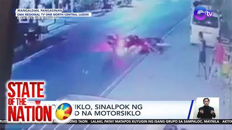 Motorsiklo Sinalpok Ng Kasunod Na Motorsiklo Sona Youtube