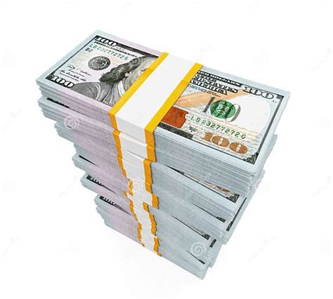 Stacks Of New 100 Us Dollar Banknotes Stock Illustration Illustration