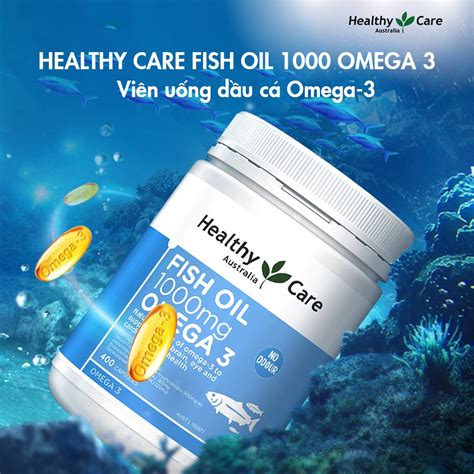 Viên Uống Dầu Cá Healthy Care Fish Oil 1000mg Omega 3 400v