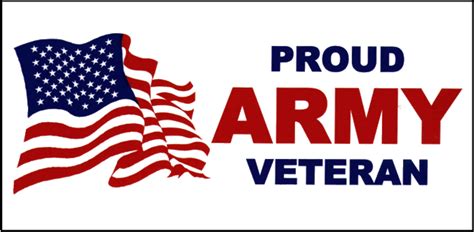 Proud Army Veteran Removable Bumper Sticker