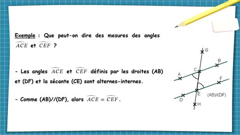 5e Angles et parallèles démontrer que deux angles ont la même mesure