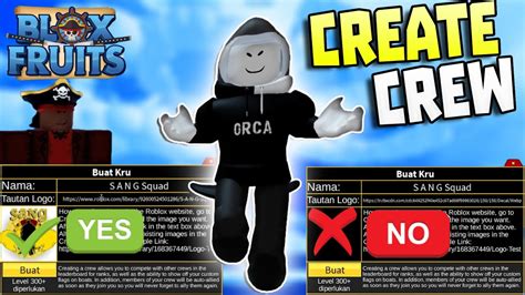 Cara Membuat Crew Di Blox Fruits Roblox Youtube