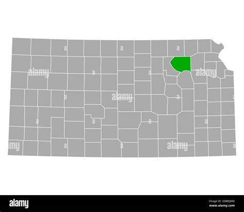 Map Of Pottawatomie In Kansas Stock Photo Alamy