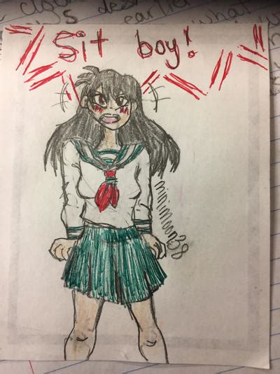 Kagome Higurashi Inuyasha Sit Boy By Minimoon38 On Deviantart