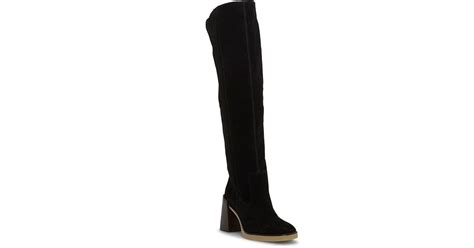 Vince Camuto Suede Eyana Over The Knee Boot In Black Suede Black Lyst