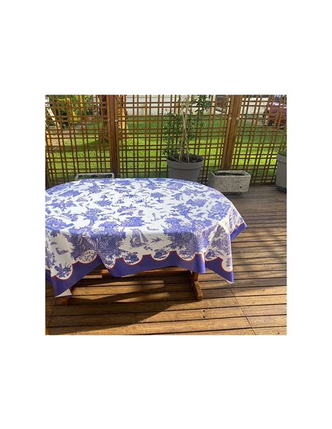 Nappe Toile Cir E Bleue Toile Cir E Bleue Paisse Chic