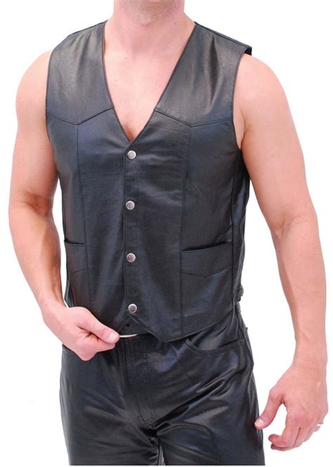 Men Real Leather Vest Men Biker Leather Vest On Storenvy