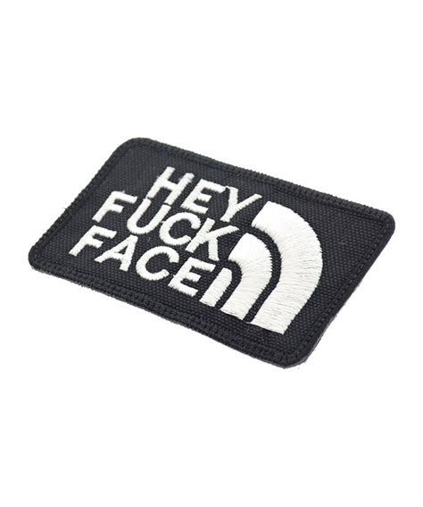 Patch Velcro Hey Fuck Face Noir