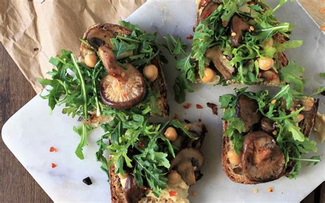 Truffle Oil Mushroom Bruschetta With Fermented Garlic [vegan] One Green Planet