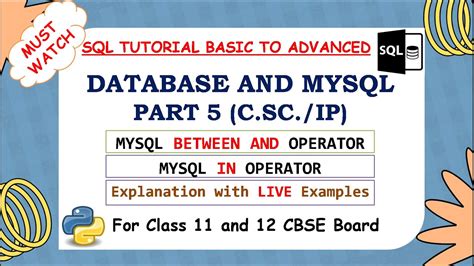 Sql Tutorial For Beginners Sql Full Course Mysql Between Operator