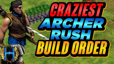 The Fastest Archer Rush Build Order You Will Ever See Aoe2 Youtube