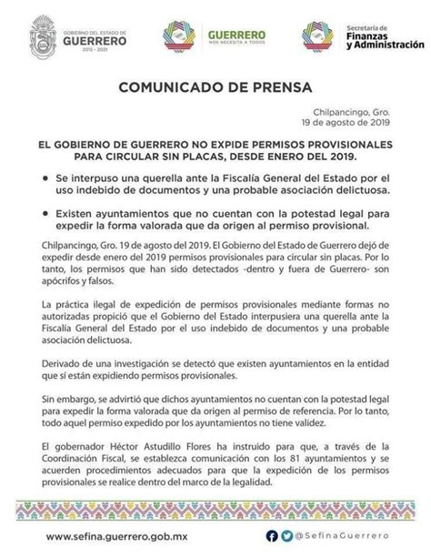 Permisos De Guerrero Para Circular Sin Placas Son Falsos Inf Rmate Y M S