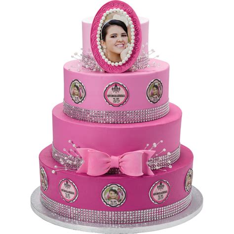 PhotoCake Quinceanera Round Stacked Cake Design DecoPac