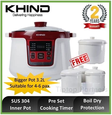 Khind Double Boiler 3.2L - DB32N | Lazada
