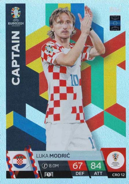 Topps Match Attax Uefa Euro Card Cro Luka Modri Croatia