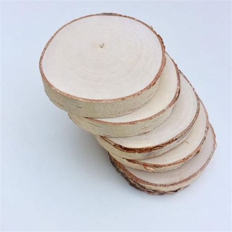 Birch Wood Disc Packs Wooden Discs 5 Pack Wood Rounds Birch Etsy