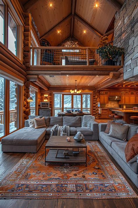 Attractive Log Cabins In Log Cabin Interior Cabin Interior