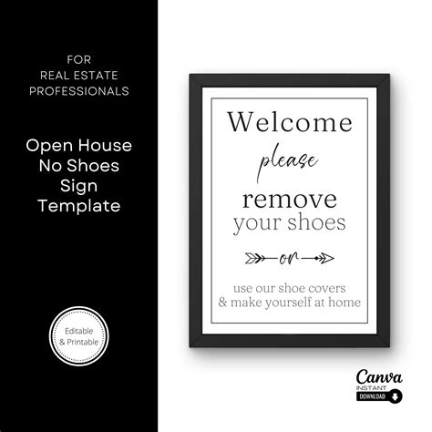 Editable No Shoes Sign Remove Your Shoes Sign Template Airbnb Sign