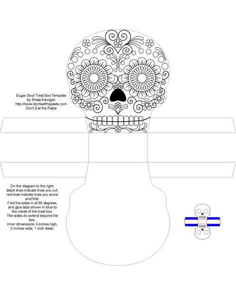 Día De Los Muertos Sugar Skull Boxes Dia De Muertos Calaveras De Azúcar Cosas De Halloween