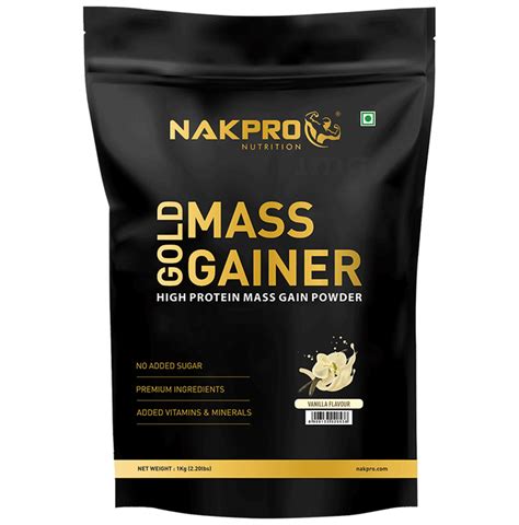 Nakpro Nutrition Gold Mass Gainer Powder Vanilla Buy Packet Of 10 Kg Powder At Best Price In