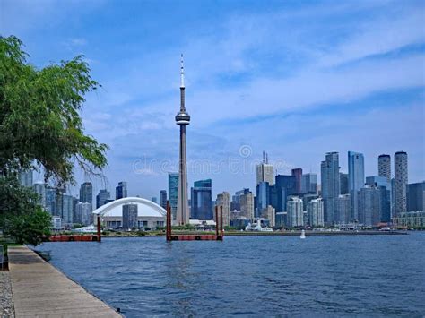 Toronto Downtown Waterfront Skyline Stock Image - Image of point ...