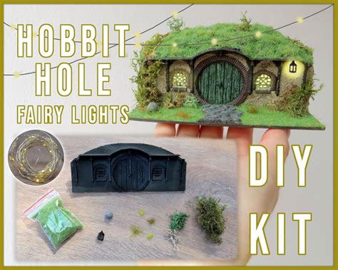 Hobbit Hole Diorama Diy Kit W Fairy Lights Hobbiton T Geek