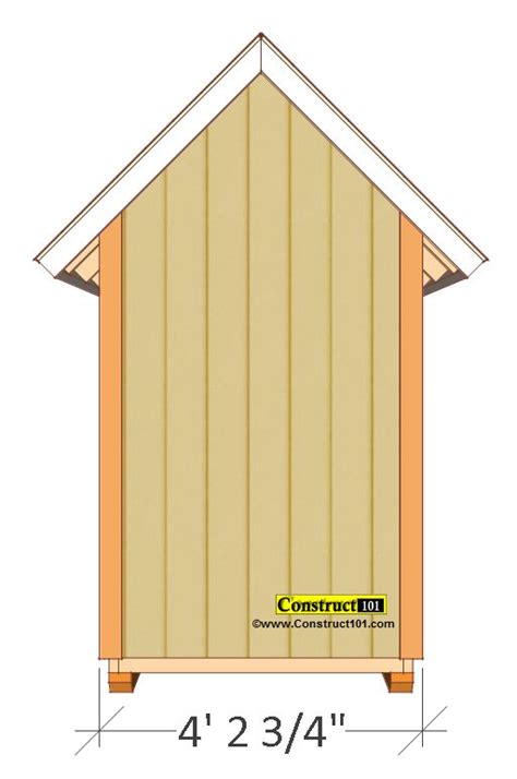 Small Garden Shed Plans 4 X4 Gable Shed Construct101 Wood Shed Plans Shed Building A Shed