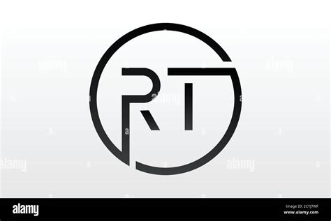 Initial rt letter logo with creative modern business typography vector ... 