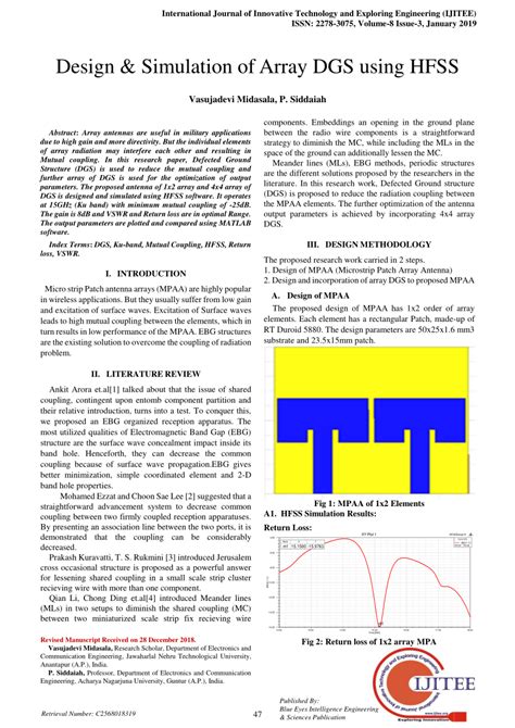 Pdf Design And Simulation Of Array Dgs Using Hfss