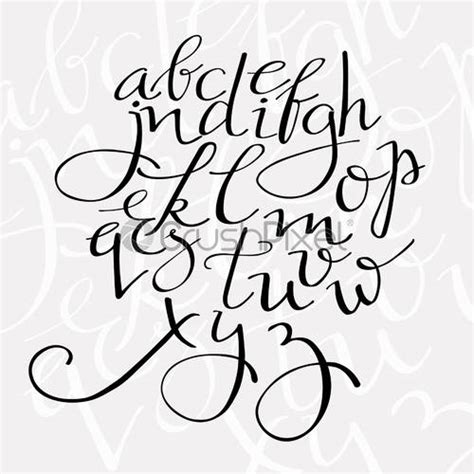 Handwritten Heart Calligraphy Monogram Alphabet Valentine Cursive Font