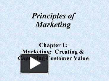 Ppt Principles Of Marketing Chapter Marketing Creating Powerpoint