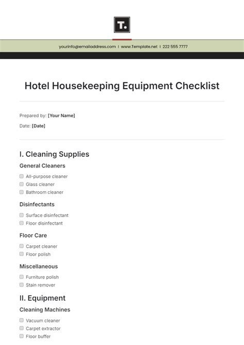 Free Hotel Laundry Service Checklist Template To Edit Online