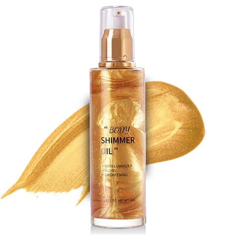 Shimmer Body Oilface And Body Liquid Luminizer Waterproof Moisturizinglight Shimmer Glow