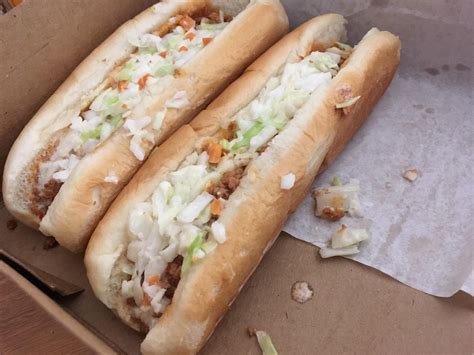 I Ate West Virginia Dogs With Chili Sauce And Coleslaw