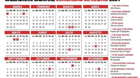 As Es El Calendario Laboral De Madrid Para Este Fiestas Y Puentes