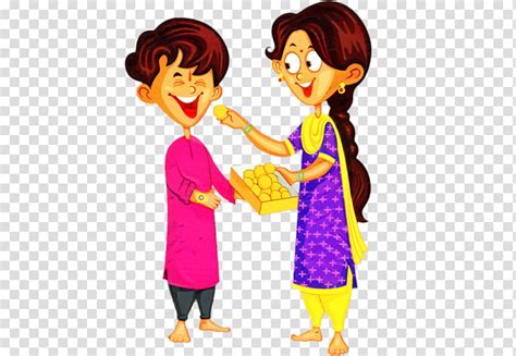 Festival Raksha Bandhan Bhai Dooj Wish Sibling Cartoon