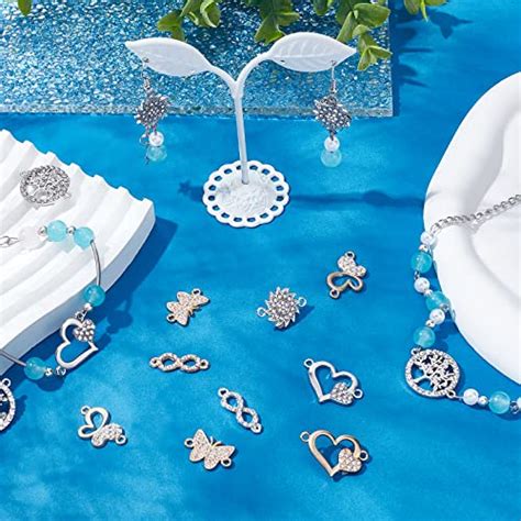 Sunnyclue Box Pcs Styles Heart Link Charms Alloy Connector Charms