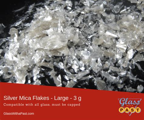 Mica Flakes Silver Large Glass With A Past