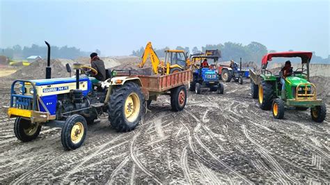 Jcb Eco Backhoe Loader Machine And Sonalika Swaraj Eicher John Deere