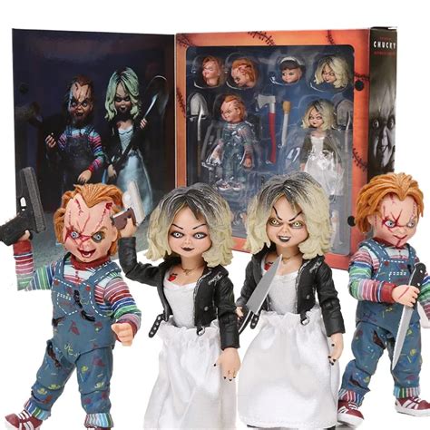 NECA Bride Of Chucky Ultimate Chucky Tiffany Action Figures Gets Lucky ...