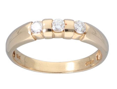 Diamant Ring Gold Brillanten Ca Ct Wesselton Pique