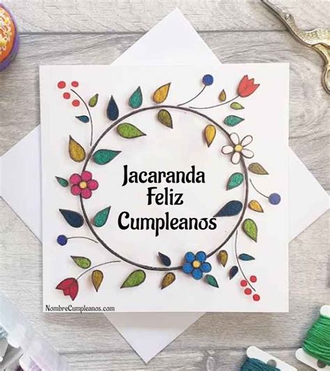 Feliz Cumplea Os Jacaranda Tartas Tarjetas Deseos