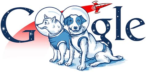 Anniversary of Belka and Strelka Space Flight Doodle - Google Doodles