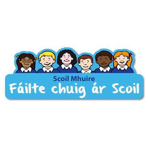 Happy Children Welcome Sign - Slimline (English/as Gaeilge)