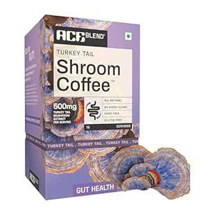 Ace Blend Turkey Tail SHROOM COFFEE 5 Serves Mushroom Coffee KSM