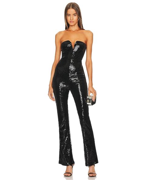 Michael Costello X Revolve Giselle Jumpsuit In Black Lyst