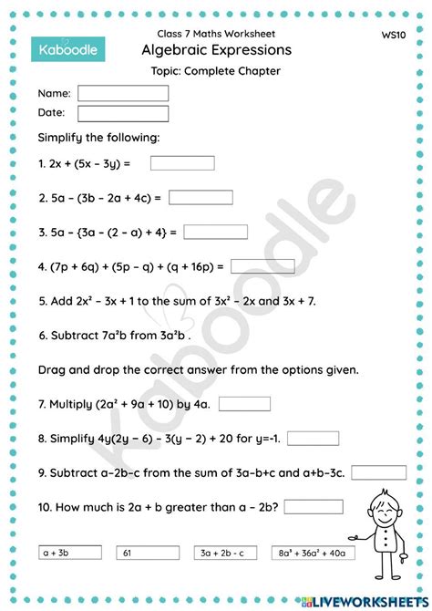 Algebraic Expressions Identities Multiplication